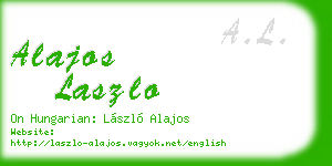 alajos laszlo business card
